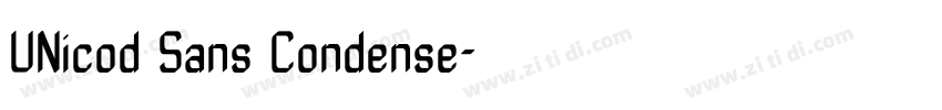 UNicod Sans Condense字体转换
